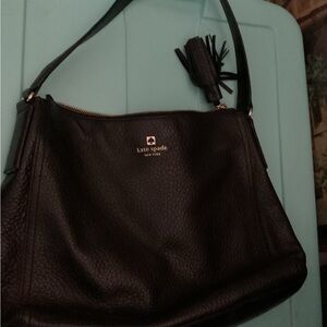 Kate Spade Black Textured Shoulder Bag Excellent Condition